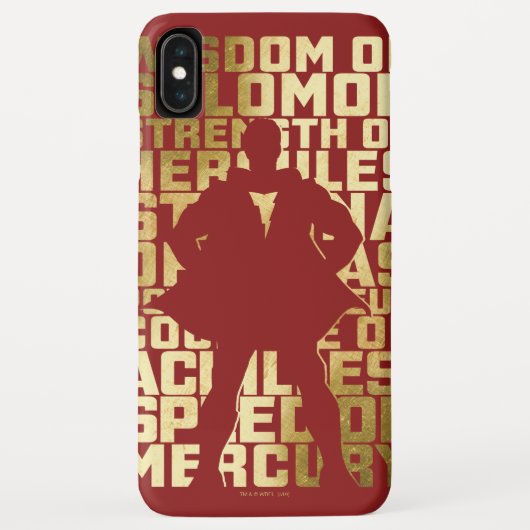 SHAZAM! | Abilities Golden Typography Graphic Case-Mate iPhone Case (Achterkant)