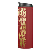 SHAZAM! | Abilities Golden Typography Graphic Thermosbeker (Geroteerd rechts)