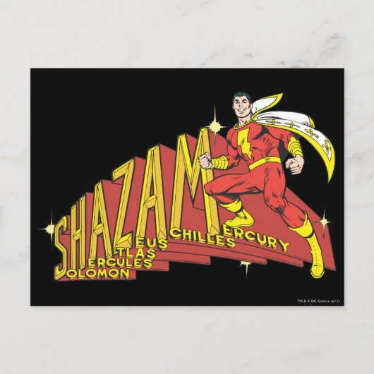 Shazam Acronym Briefkaart (Voorkant)
