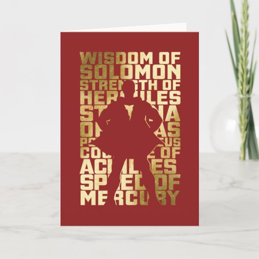 SHAZAM! de Gouden Grafische Typografie van de Kaart (Voorkant)