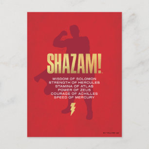 SHAZAM! Furie van de Goden   Flexibel silhouette Briefkaart