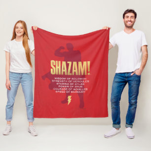 SHAZAM! Furie van de Goden Flexibel silhouette Fleece Deken