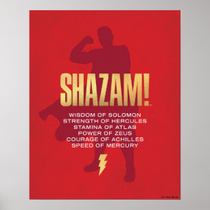 SHAZAM! Furie van de Goden Flexibel silhouette Poster