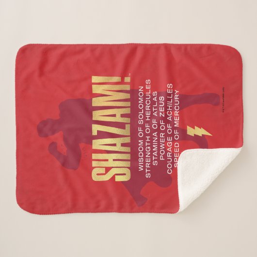 SHAZAM! Furie van de Goden | Flexibel silhouette Sherpa Deken (Voorkant (horizontaal))