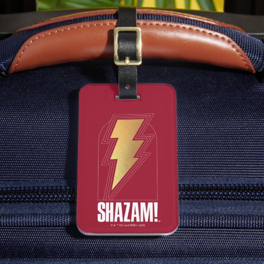 SHAZAM! Furie van de Goden | Lightning Bolt Badge Bagagelabel (Voorkant Insitu 2)