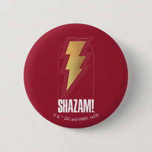 SHAZAM! Furie van de Goden Lightning Bolt Badge Ronde Button 5,7 Cm