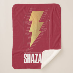 SHAZAM! Furie van de Goden   Lightning Bolt Badge Sherpa Deken