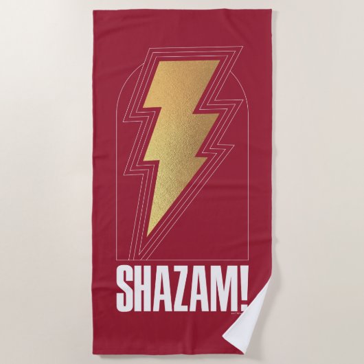 SHAZAM! Furie van de Goden | Lightning Bolt Badge Strandlaken (Voorkant)