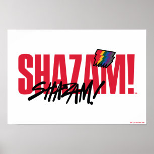 SHAZAM! Furie van de Goden   Logo regenboogbouten Poster