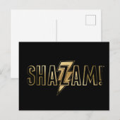 SHAZAM! | Goud Logo Briefkaart (Voorkant / Achterkant)