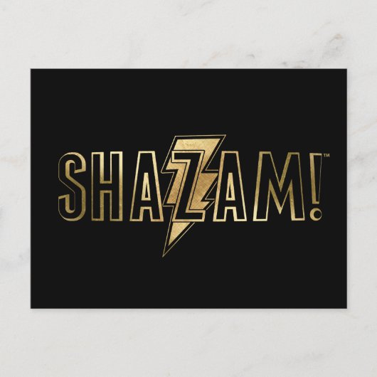 SHAZAM! | Goud Logo Briefkaart (Voorkant)