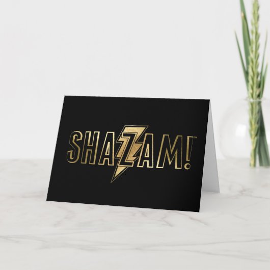 SHAZAM! | Goud Logo Kaart (Voorkant)