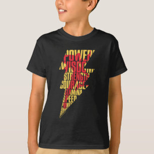 SHAZAM! grafische de Bliksem van de Capaciteiten T-shirt