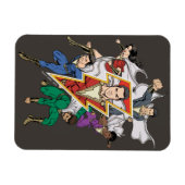 SHAZAM! | Grafische weergave van de Shazam-familie Magneet (Horizontaal)