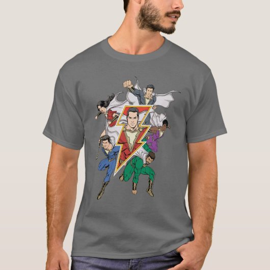 SHAZAM! | Grafische weergave van de Shazam-familie T-shirt (Voorkant)