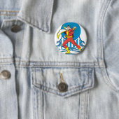 SHAZAM in gevechtsstaat Ronde Button 5,7 Cm (In situ)