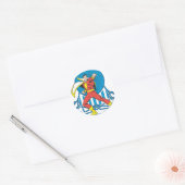 SHAZAM in gevechtsstaat Ronde Sticker (Envelop)