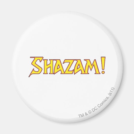 Shazam Logo Geel/Rood Magneet (Voorkant)