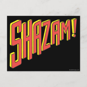 Shazam Logo rood/geel Briefkaart