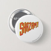 Shazam Logo Rood/Geel Ronde Button 5,7 Cm (Voorkant /achterkant)