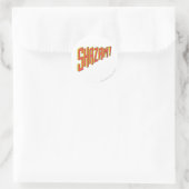Shazam Logo Rood/Geel Ronde Sticker (Tas)