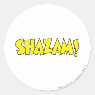 Shazam Logo Yellow Ronde Sticker