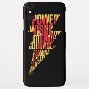 SHAZAM!   Shazam Abilities Lightning Graphic iPhone XS Max Hoesje