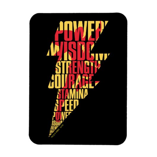 SHAZAM! | Shazam Abilities Lightning Graphic Magneet (Verticaal)