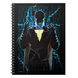 SHAZAM! Shazam & Abilities Lightning Typografie Notitieboek