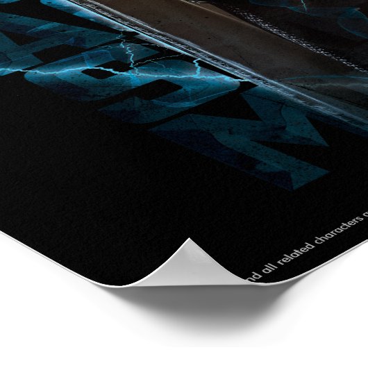 SHAZAM! | Shazam & Abilities Lightning Typografie Poster (Hoek)