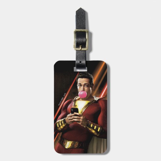 SHAZAM! | Shazam Bgloebbel Bagagelabel (Voorkant verticaal)
