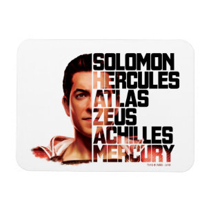 SHAZAM! Shazam Closeup Acronym Graphic Magneet