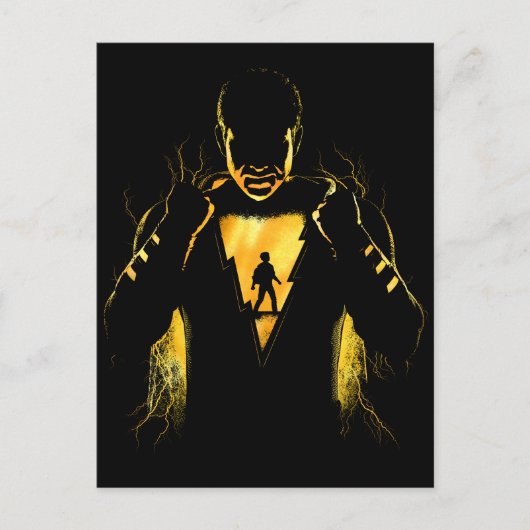 SHAZAM! | Shazam en Billy Lightning Silhouette Briefkaart (Voorkant)