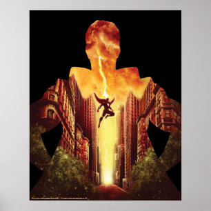 SHAZAM! Shazam Sunset Silhouette Poster