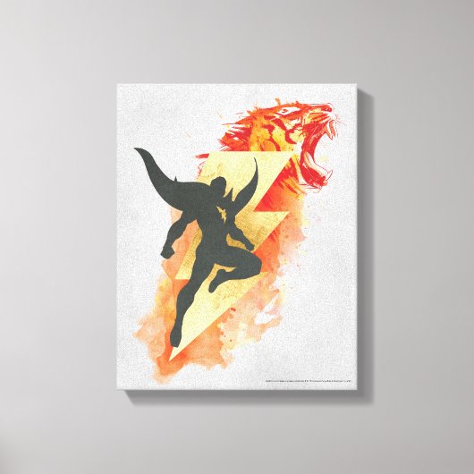 SHAZAM! | Shazam Tiger & Lightning Graphic Canvas Afdruk (Voorkant)
