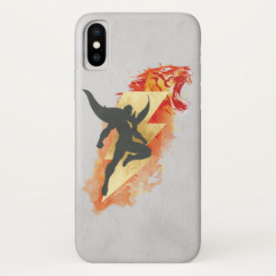 SHAZAM!   Shazam Tiger & Lightning Graphic iPhone X Hoesje