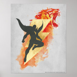 SHAZAM! Shazam Tiger & Lightning Graphic Poster