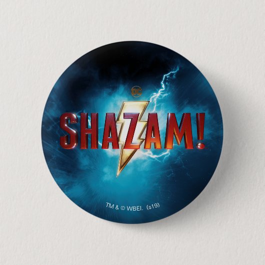 SHAZAM! | Theatrisch Logo Ronde Button 5,7 Cm (Voorkant)