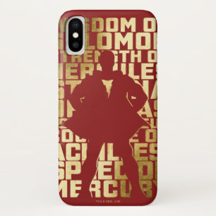 SHAZAM! Vaardigheden Gouden Typografie Grafisch iPhone X Hoesje