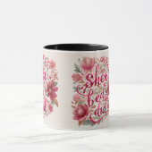 "She Believed She Could" Floral Typography Art | I Mok (Midden)