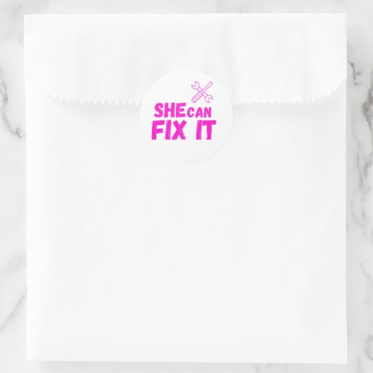 She Can Fix It | Bold DIY Empowerment Sticker (Tas)