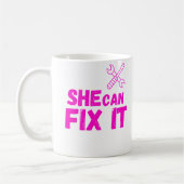 She Can Fix It DIY Mug Design Koffiemok (Links)