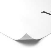 She did it Graduation invitation Photo Blue Bow Poster (Hoek)