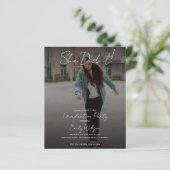 She Did It Graduation Multi Photo Party Invitation (Staand voorkant)