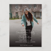 She Did It Multi Photo Graduation Party Invitation (Devant)