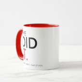 She Did It Red Graduation Statement Mug Mok (Voorkant links)