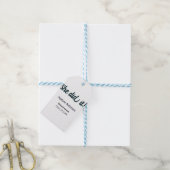 She did it simple black classy modern graduation cadeaulabel (Met Touw)