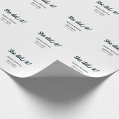 She did it simple black classy modern graduation cadeaupapier (Hoek)