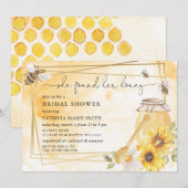 She Found Her Honey Floral Bee Bridal Shower Kaart (Voorkant / Achterkant)