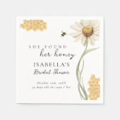She Found Her Honey Personalized Bridal Shower Servet (Voorkant)